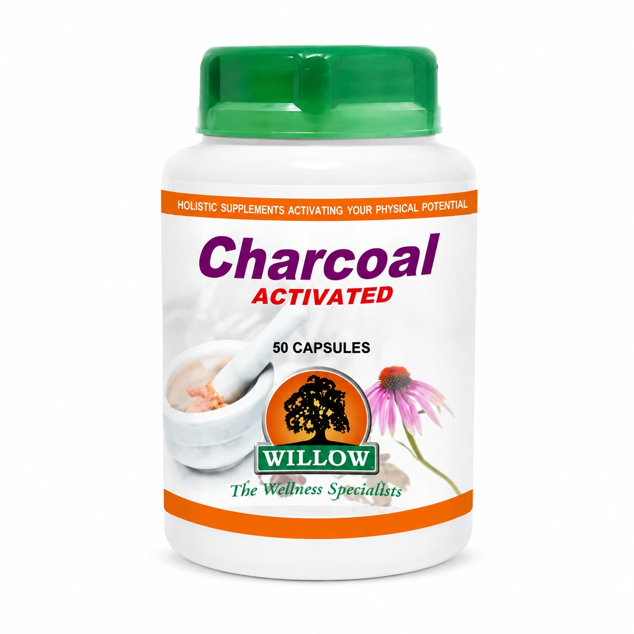 Willow Wellness Activated Charcoal Capsules natural detox support available from Oh My Health Online Store