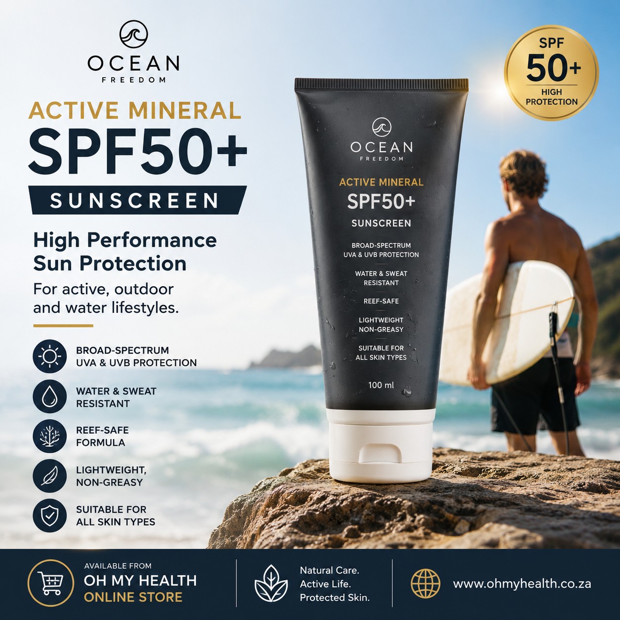 Ocean Freedom Active Mineral SPF50+ - Image 3