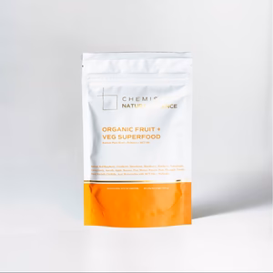 Chemistry Natural Science Organic Fruit + Veg Superfood with 22 organic fruits and vegetables