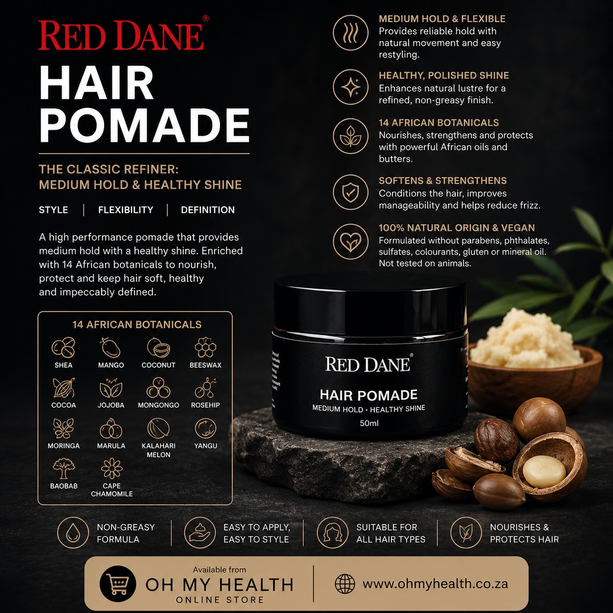 Red Dane Hair Pomade 50ml - Image 2
