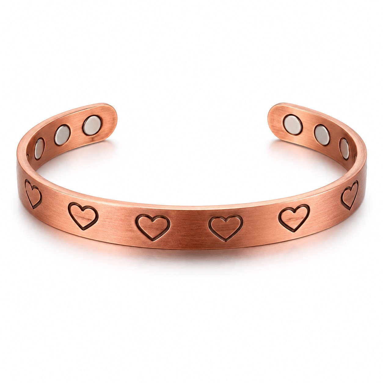 Love Hearts Pure Copper Bracelet heart design copper cuff – Oh My Health Online Store