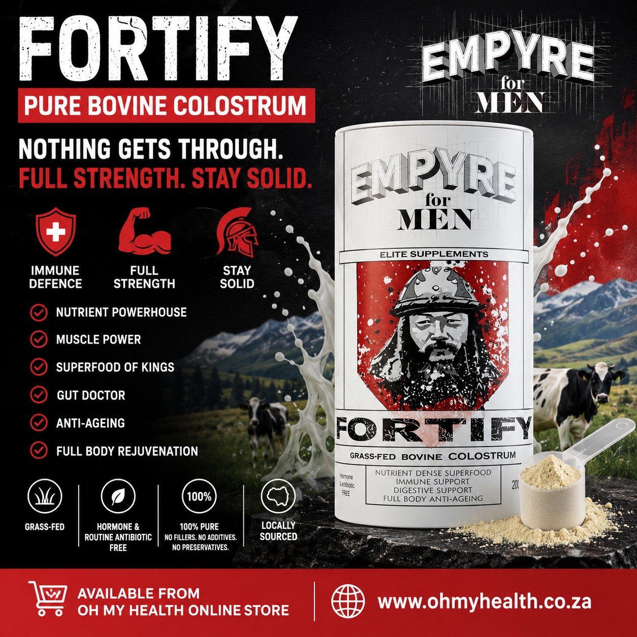 Empyre for Men Fortify Pure Bovine Colostrum 200g - Image 2