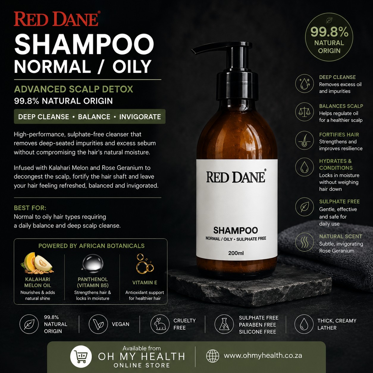 Red Dane Shampoo Normal/Oily Hair 200ml - Image 2