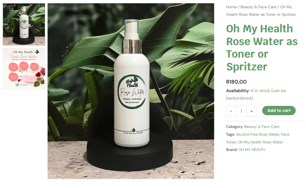 Selecting a product on our online store for purchase
