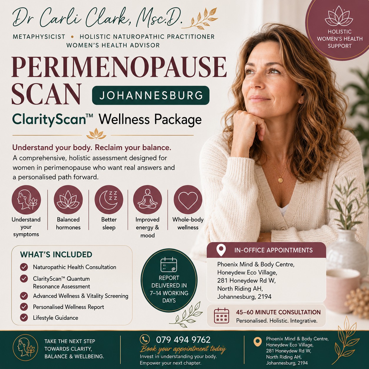 Perimenopause Scan Johannesburg | ClarityScan™ Wellness Package - Image 2