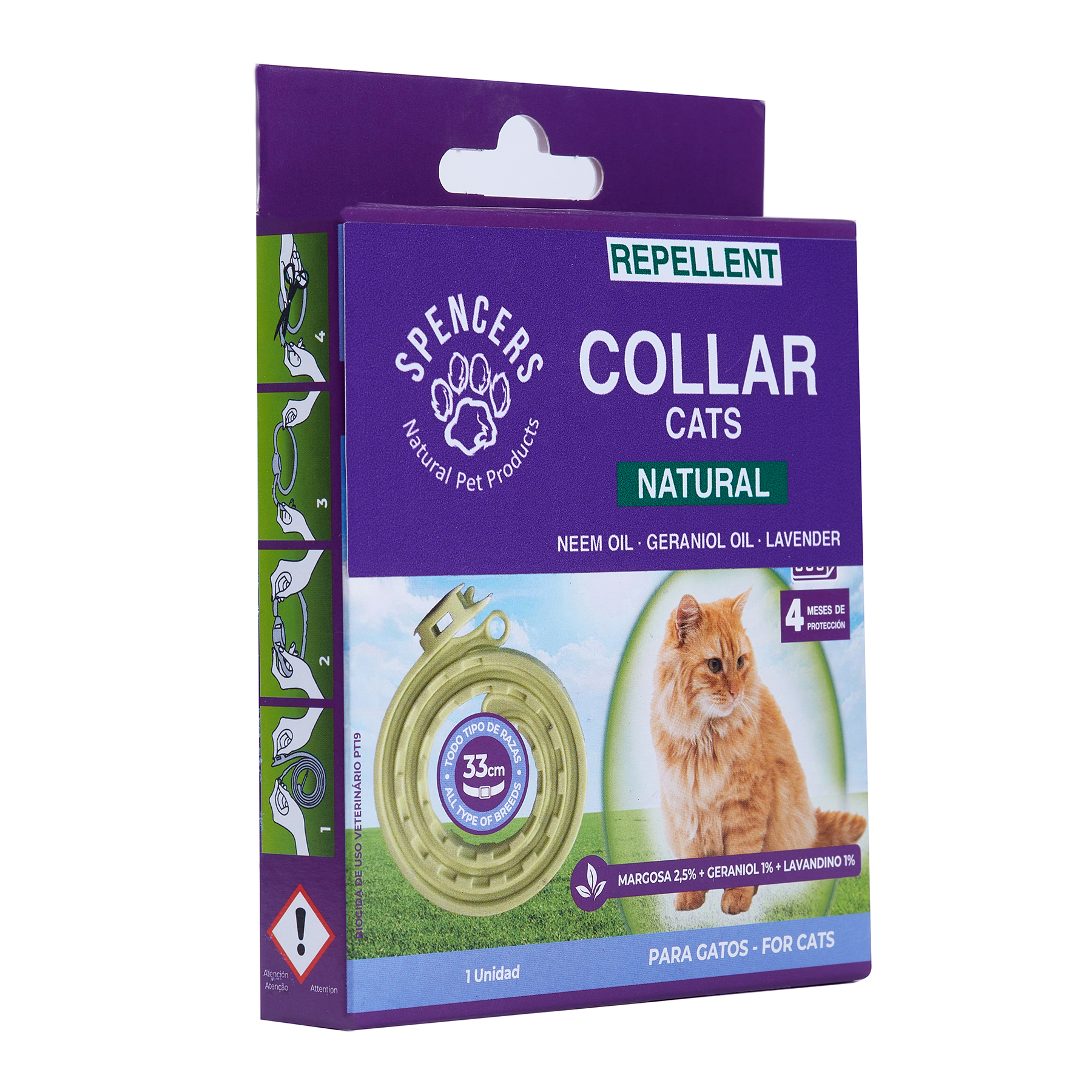 Spencers Natural Insect Repellent Cat Collar with essential oils for natural insect protection | Oh My Health Online Store