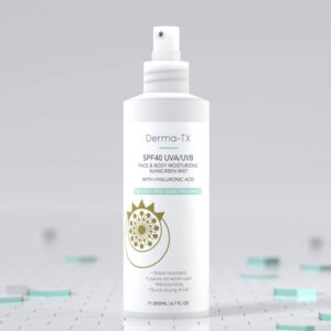 Derma-TX SPF40 Mist Spray 200ml broad-spectrum UVA UVB sun protection available from Oh My Health Online Store