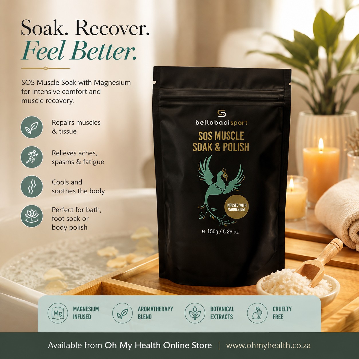 Bellabaci SOS Muscle Soak with Magnesium 150g - Image 2