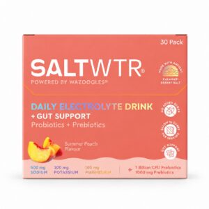 Wazoogles SaltWTR Summer Peach Gut Support – 30 Pack