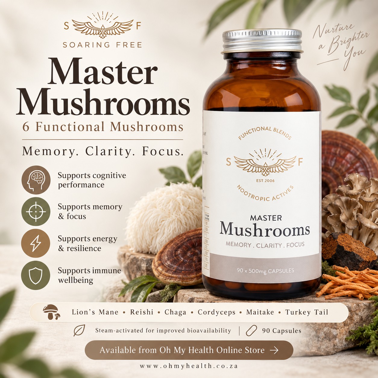 Soaring Free Master Mushrooms Capsules 90's - Image 2