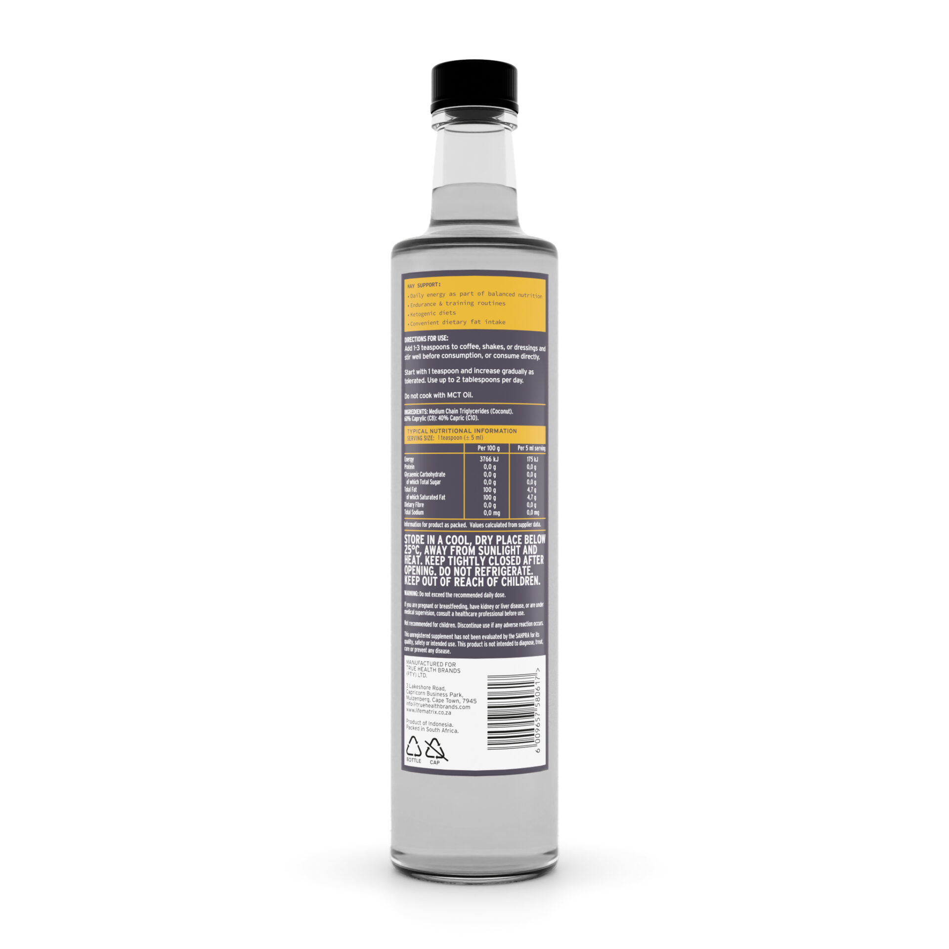 LifeMatrix Coconut MCT Oil 500ml - Image 2