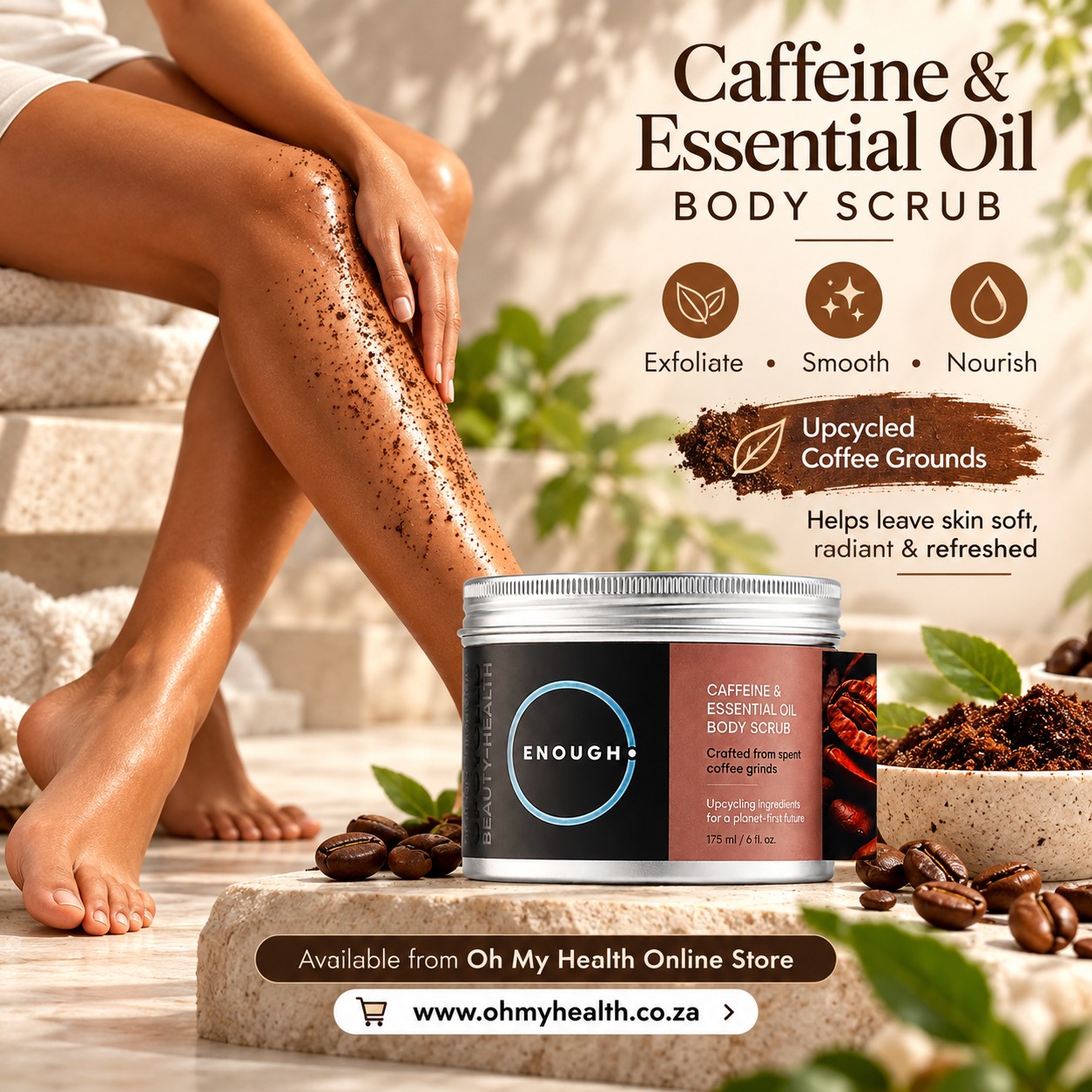 ENOUGH Caffeine & Essential Oil Body Scrub 175ml - Image 3