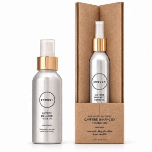 ENOUGH. Caffeine Enhanced Tissue Oil 100ml with upcycled coffee seed oil and botanical oils