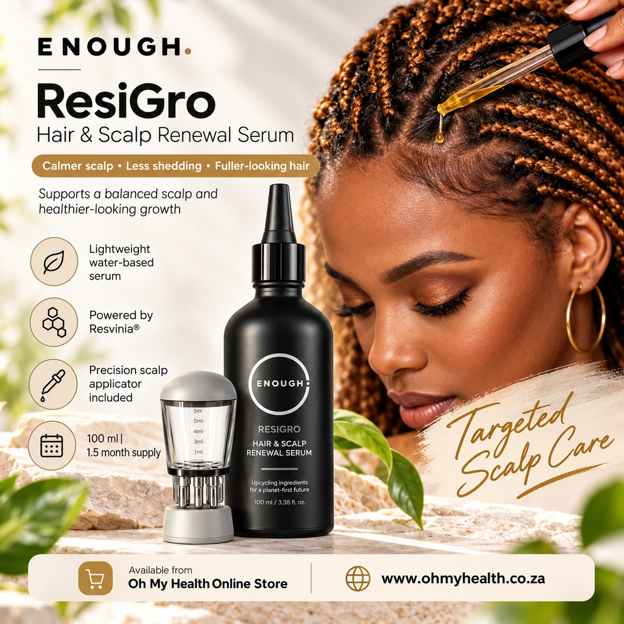 ENOUGH ResiGro Hair & Scalp Renewal Serum 100ml - Image 2